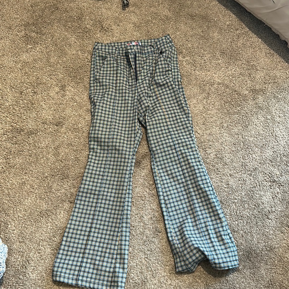 Urban outfitters plaid flare pants